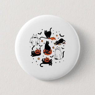 Badge Rond 5 Cm Cute Ghost Chat Funny Halloween Costumes de tenue 