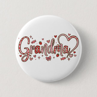 Badge Rond 5 Cm Cute Grandma Button
