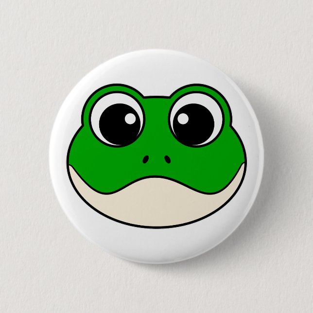Badge Rond 5 Cm Cute grenouille souriante (Devant)