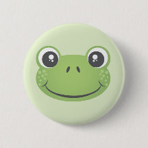 Cute Grenouille verte | Bouton