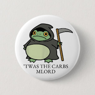 Badge Rond 5 Cm Cute Grim Reaper Frog – ’Twas the Carbs M’Lord