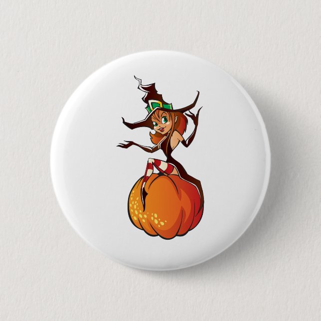 Badge Rond 5 Cm Cute Halloween (Devant)