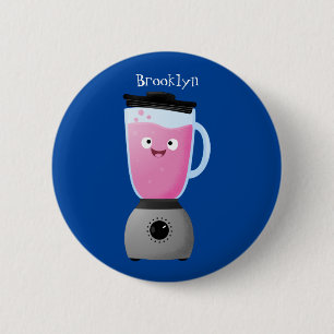 Badge Rond 5 Cm Cute happy food blender kitchen appliance cartoon