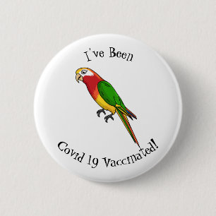 Badge Rond 5 Cm Cute happy parrot