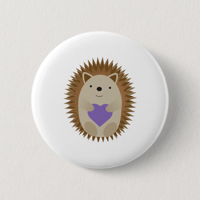 Badge Rond 5 Cm Cute Hedgehog (Devant)