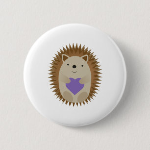 Badge Rond 5 Cm Cute Hedgehog
