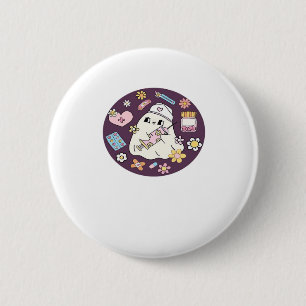 Badge Rond 5 Cm Cute Infirmière Halloween T-Shirt surdimensionné