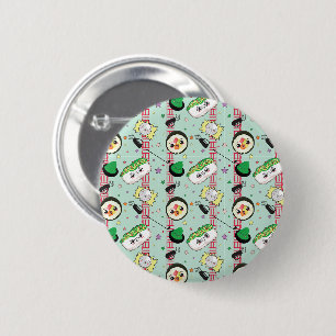 Badge Rond 5 Cm Cute Japonais Sushi Lover Motif de golf