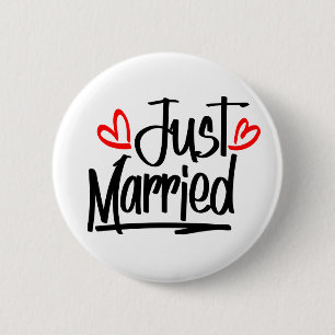 Badge Rond 5 Cm Cute Juste Marié Mariage Marié Mariée Mariée M
