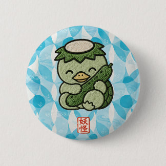 Badge Rond 5 Cm Cute Kappa Pin Button | Japanese Yokai Folklore Ka