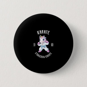 Badge Rond 5 Cm Cute Karate Unicorn Martial Arts - Karate Unicorn