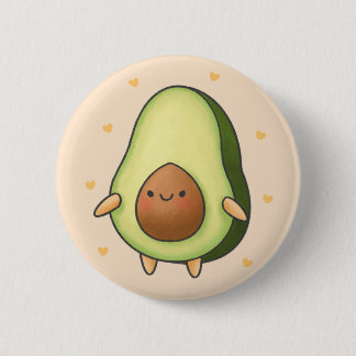 Badge Rond 5 Cm Cute Kawaii Avocado