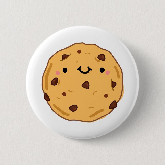 Badge Rond 5 Cm Cute Kawaii Cookie (Devant)