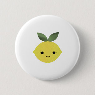 Badge Rond 5 Cm Cute Kawaii Lemon