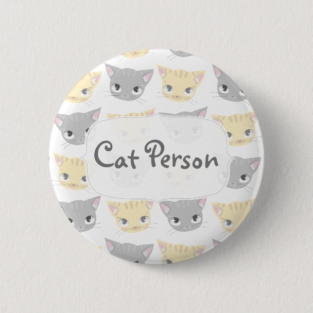 Badge Rond 5 Cm Cute Kitten Motif visage (Devant)
