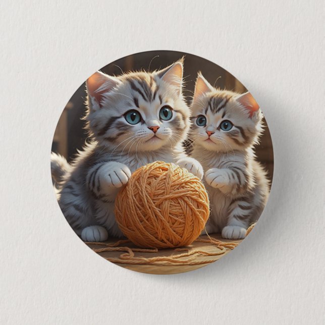 Badge Rond 5 Cm Cute Kittens (Devant)