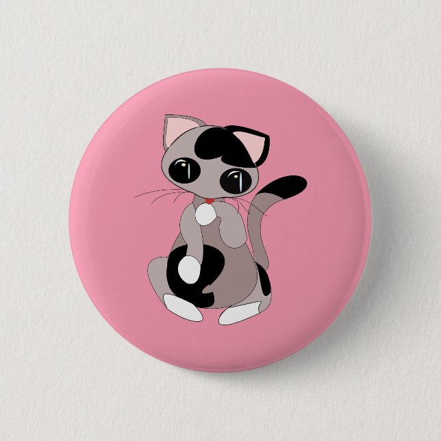 Badge Rond 5 Cm Cute Kitty (Devant)