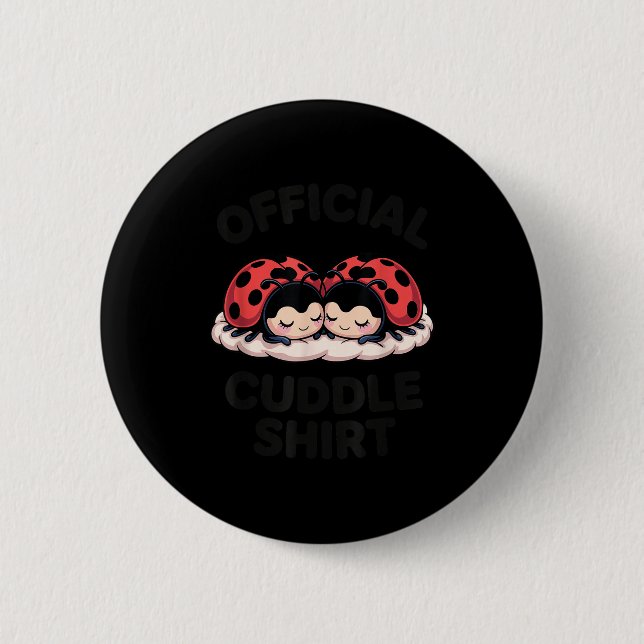 Badge Rond 5 Cm Cute Ladybug Love Cuddle  (Devant)