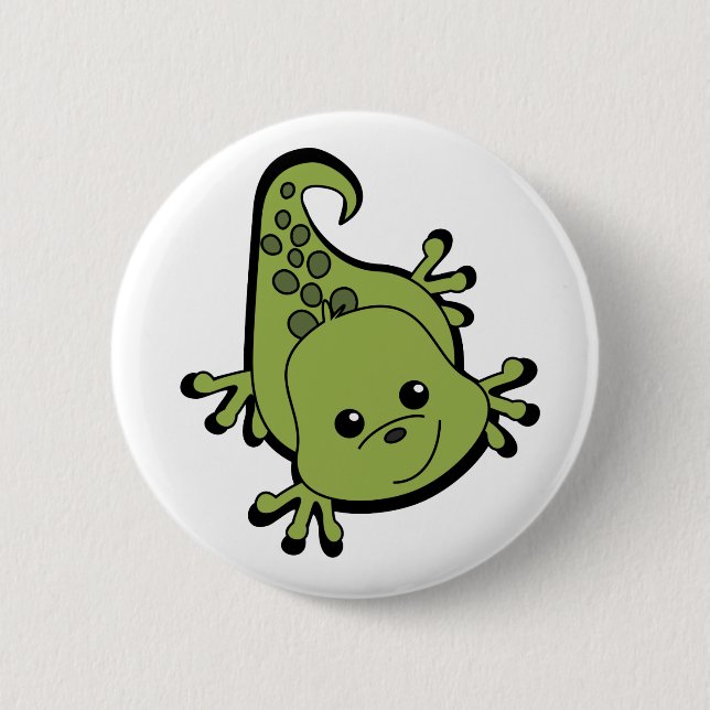 Badge Rond 5 Cm Cute Lil' Lizard (Devant)