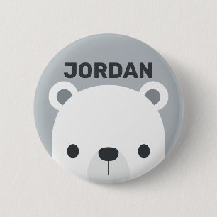 Badge Rond 5 Cm Cute Little Polar Bear