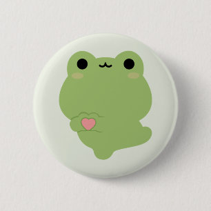 Badge Rond 5 Cm Cute Love Frog