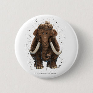 Badge Rond 5 Cm Cute Mastodon
