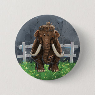 Badge Rond 5 Cm Cute Mastodon