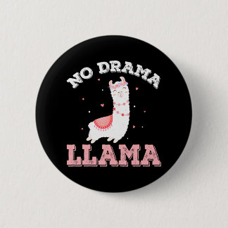 Badge Rond 5 Cm Cute No Drama Llama