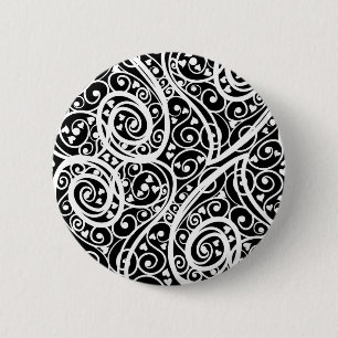 Badge Rond 5 Cm Cute noir blanc coeurs amour design arrière - plan