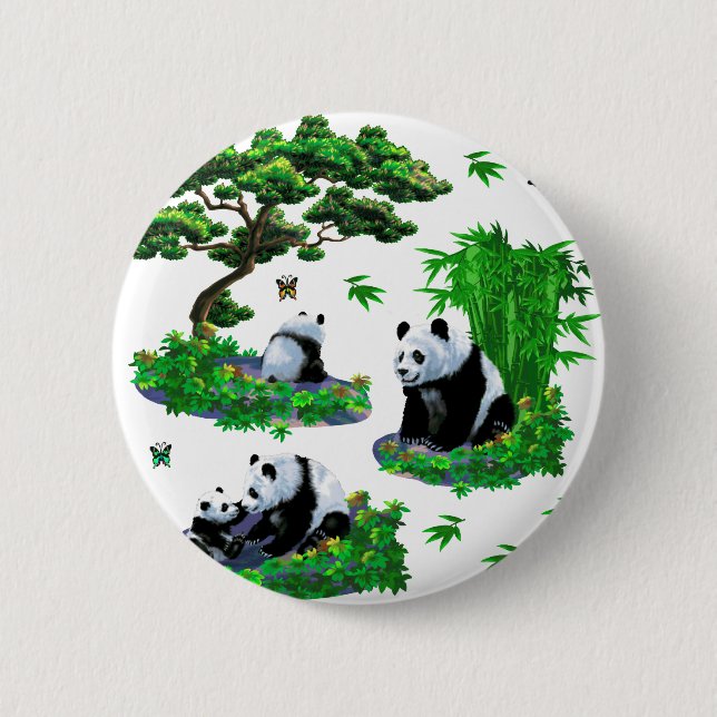 Badge Rond 5 Cm cute panda (Devant)