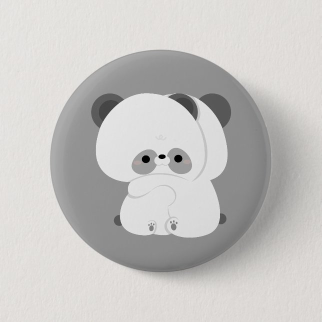 Badge Rond 5 Cm Cute Panda Couple (Devant)