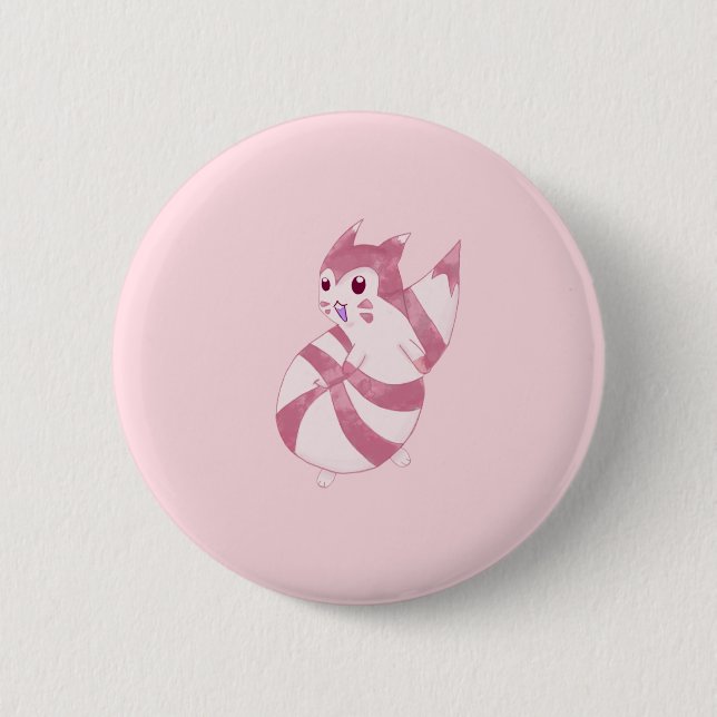 Badge Rond 5 Cm Cute Pastel Furret Design (Devant)