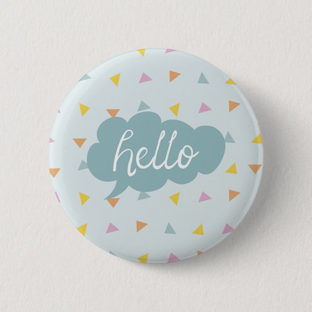 Badge Rond 5 Cm Cute Pastel Hello (Devant)