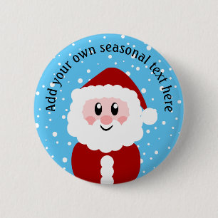 Badge Rond 5 Cm Cute Père Noël personnalisée