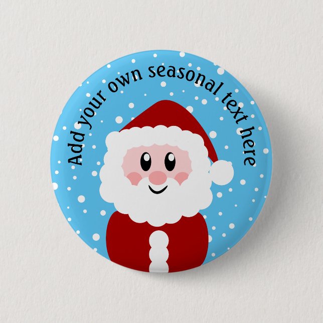 Badge Rond 5 Cm Cute Père Noël personnalisée (Devant)