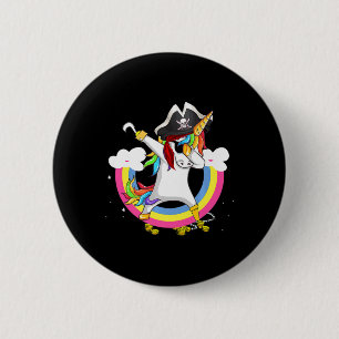 Badge Rond 5 Cm Cute Pirate Magique Unicorne Amusant Awesome Hallo