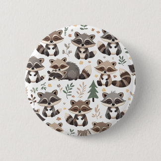 Badge Rond 5 Cm Cute raccoon