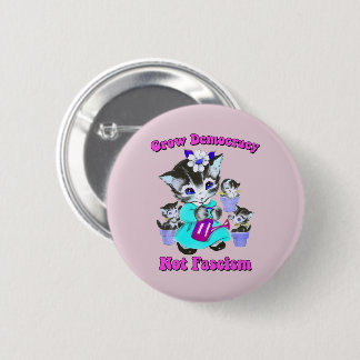 Badge Rond 5 Cm Cute Rétro Kittens - Croissance Démocratie Pas Fas