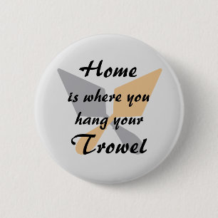 Badge Rond 5 Cm Cute Silver & Gold Accueil Où Vous Accrochez Votre