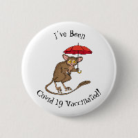 Cute Tarsier avec dessin animé parapluie