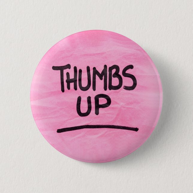 Badge Rond 5 Cm Cute Thumbs Up Graphics Cool Thumbs Up Image (Devant)