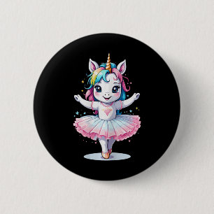 Badge Rond 5 Cm Cute Unique Et Moderne Unicorn Ballet Et Ballerin