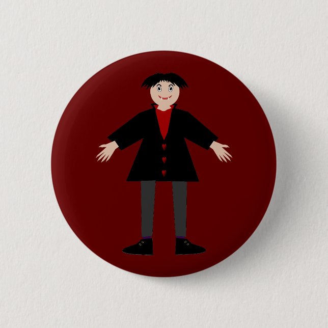 Badge Rond 5 Cm Cute Vampire Halloween (Devant)