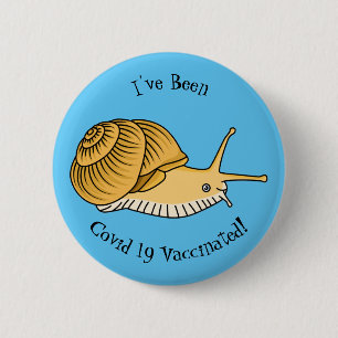 Badge Rond 5 Cm Cute yellow snail cartoon