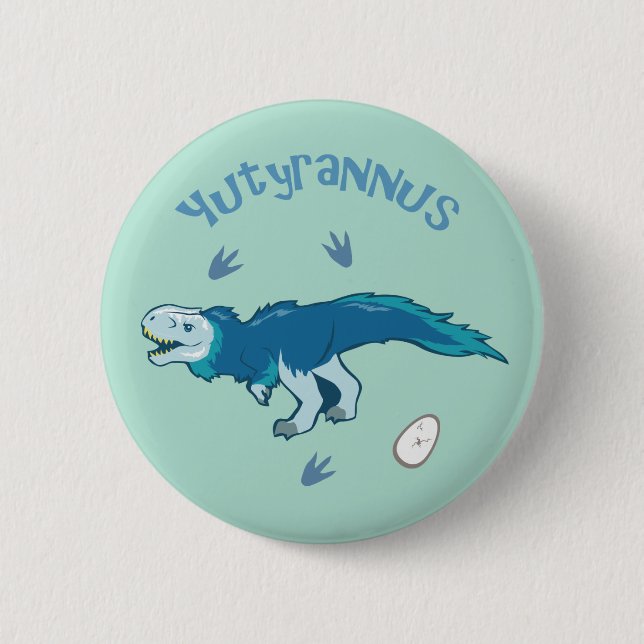 Badge Rond 5 Cm Cute Yutyrannus (Devant)