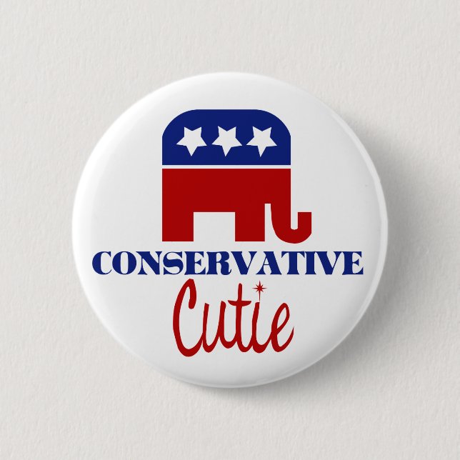 Badge Rond 5 Cm Cutie conservatrice (Devant)