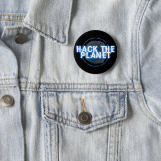 BADGE ROND 5 CM CYBER HACK LA PLANÈTE