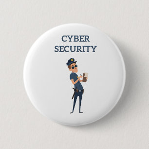 Badge Rond 5 Cm Cyber sécurité : la police Cool contre la patrouil