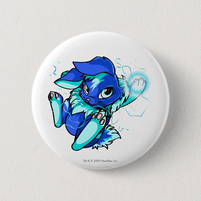 Badge Rond 5 Cm Cybunny jaune avec des étoiles (Devant)