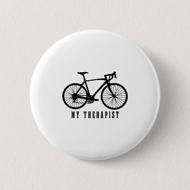 Badge Rond 5 Cm Cycling My Therast Funny Road Bike  (Devant)
